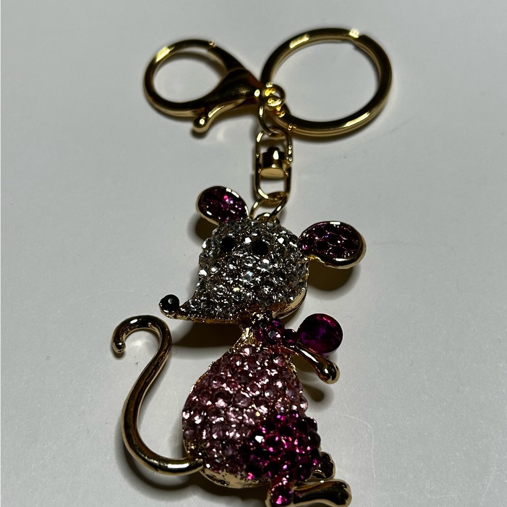 Sparkling Mouse Bag / Purse Charm or Keychain